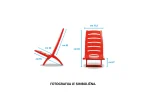 Folding chair Adriatic, white color, load capacity up to 100 kg