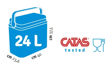 Adriatic turquoise-green cooler bag, 24 liters