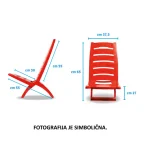 Adriatic folding chair, azure blue color, load capacity up to 100 kg