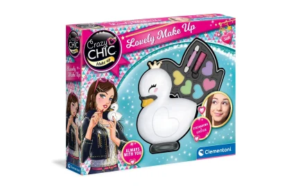 Small makeup set in the shape of a swan, Crazy Chic, Clementoni-1