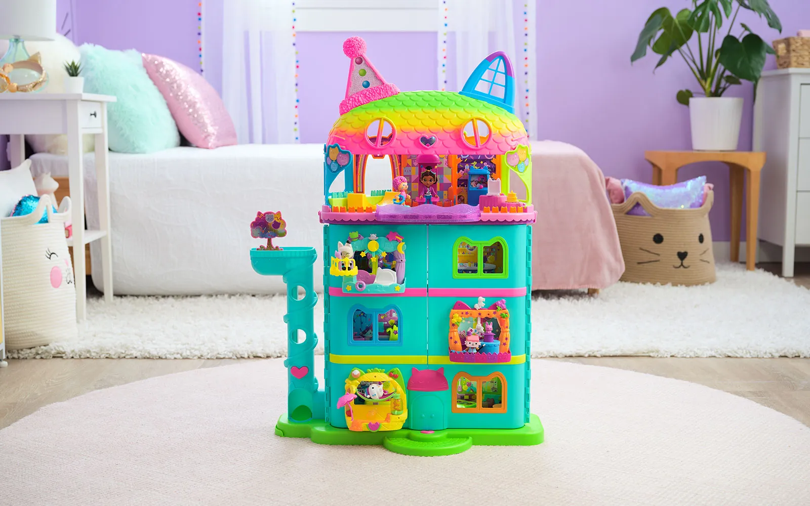 Maison De Poupée Portable Gabby's Cat House – Set Avec Figurine Gabby, Meubles Et Accessoires – Spin Master, Dès 3 Ans