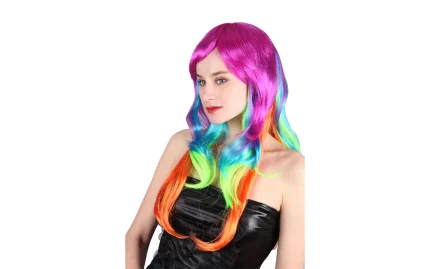 Long multicolored wig