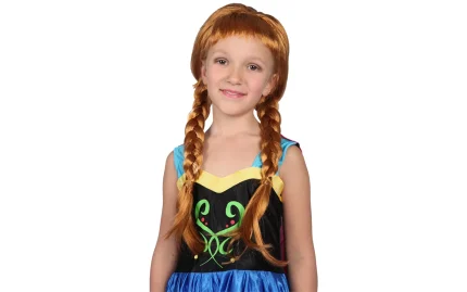 Wig with brown braids