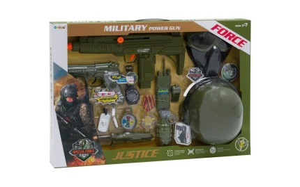 Military set with helmet