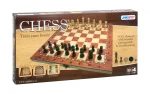 Wooden chess 3in1 34x34 cm, Unikatoy-3