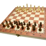 Wooden chess 3in1 34x34 cm, Unikatoy